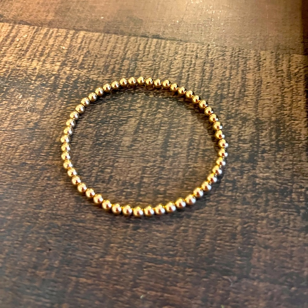 4mm gold filled beaded bracelet!
